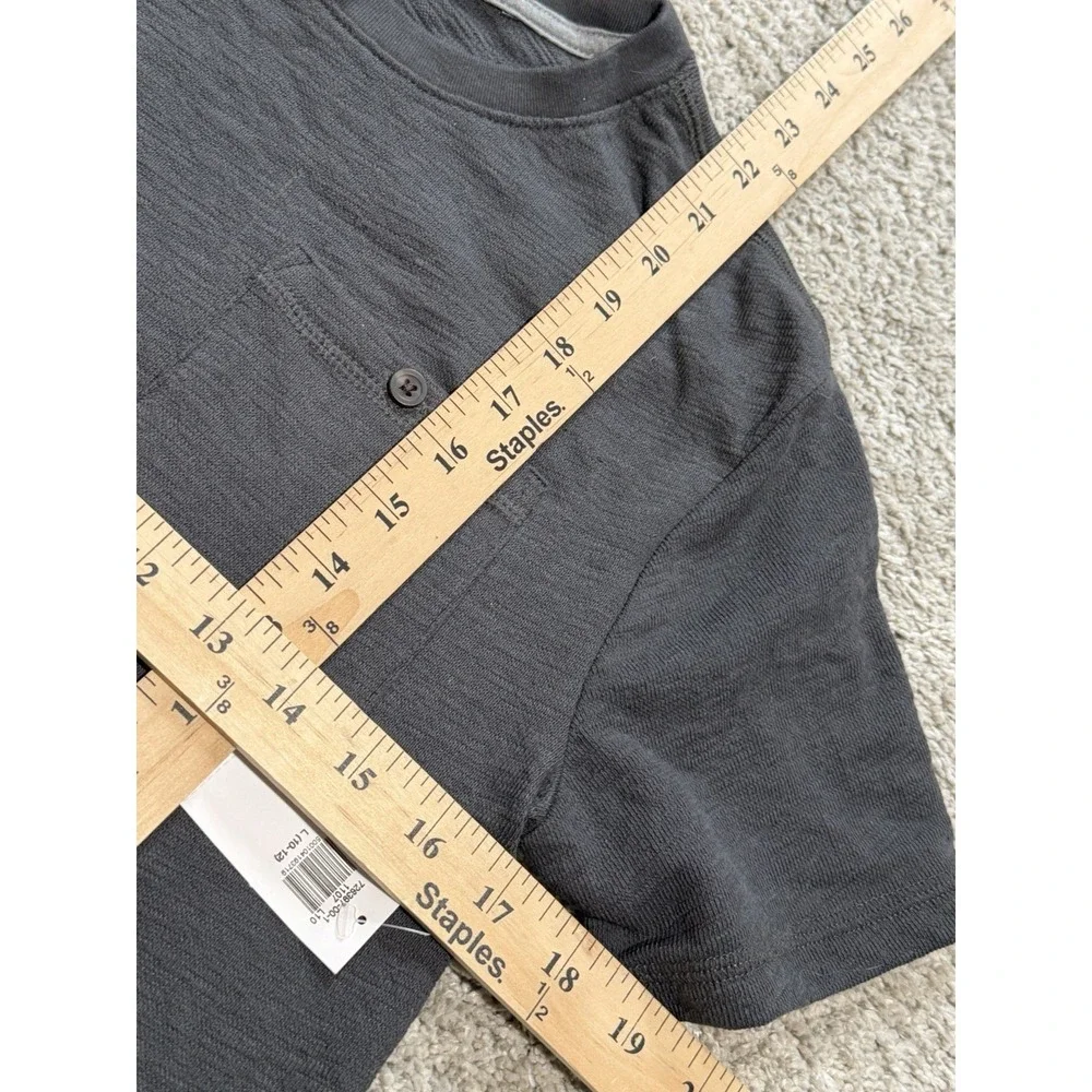 Lot of 2 NWT Old Navy Youth Boys Textured-Knit Pocket T-Shirts Dark Gray & Green